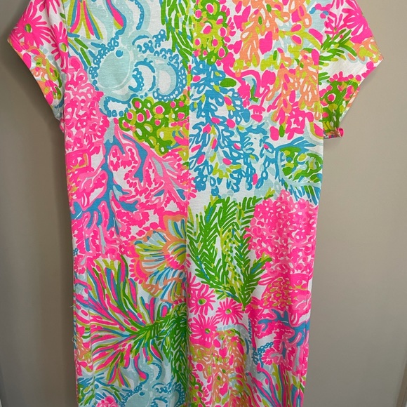 SOLD! Lilly Pulitzer Brewster Lovers Coral Dress Size Small 😎 - Picture 2 of 12